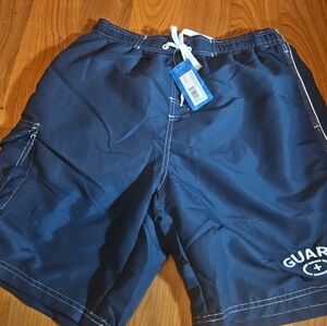 NWT Men's Medium Blue Swim Trunks
